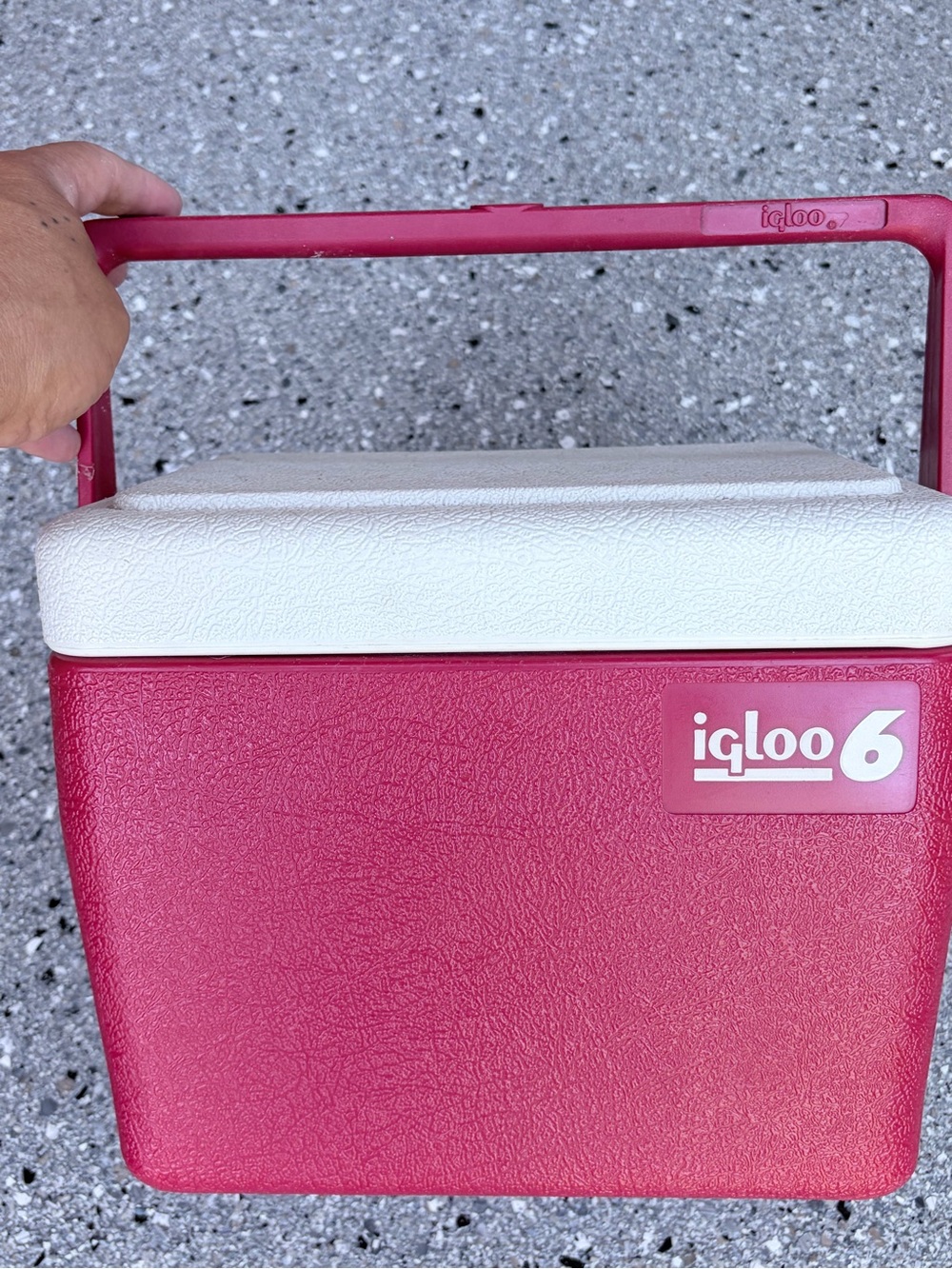 Vintage Igloo Red and White 6-Quart Portable was Cooler